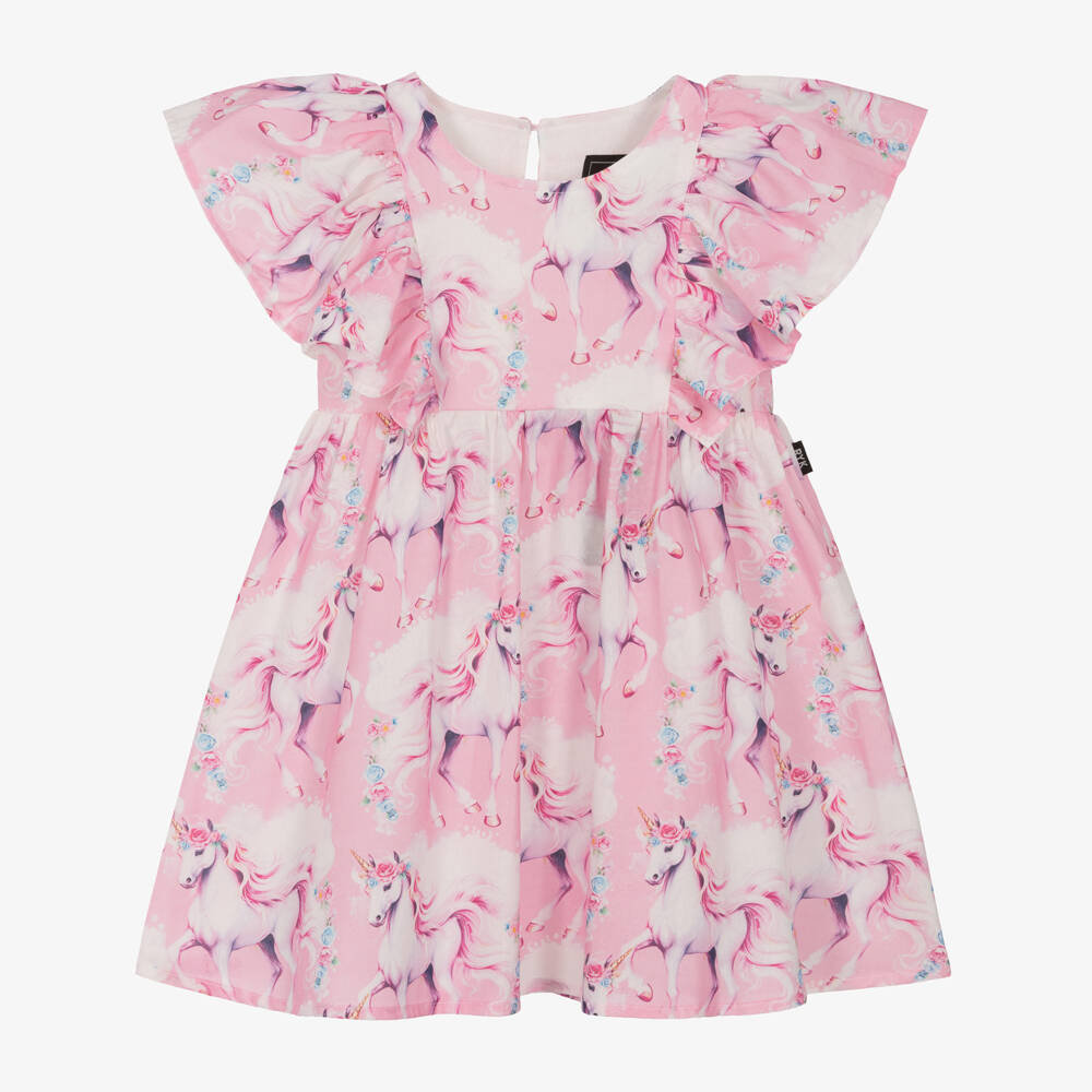 Rock Your Baby-Girls Cotton Unicorn Print Dress | Childrensalon Outlet