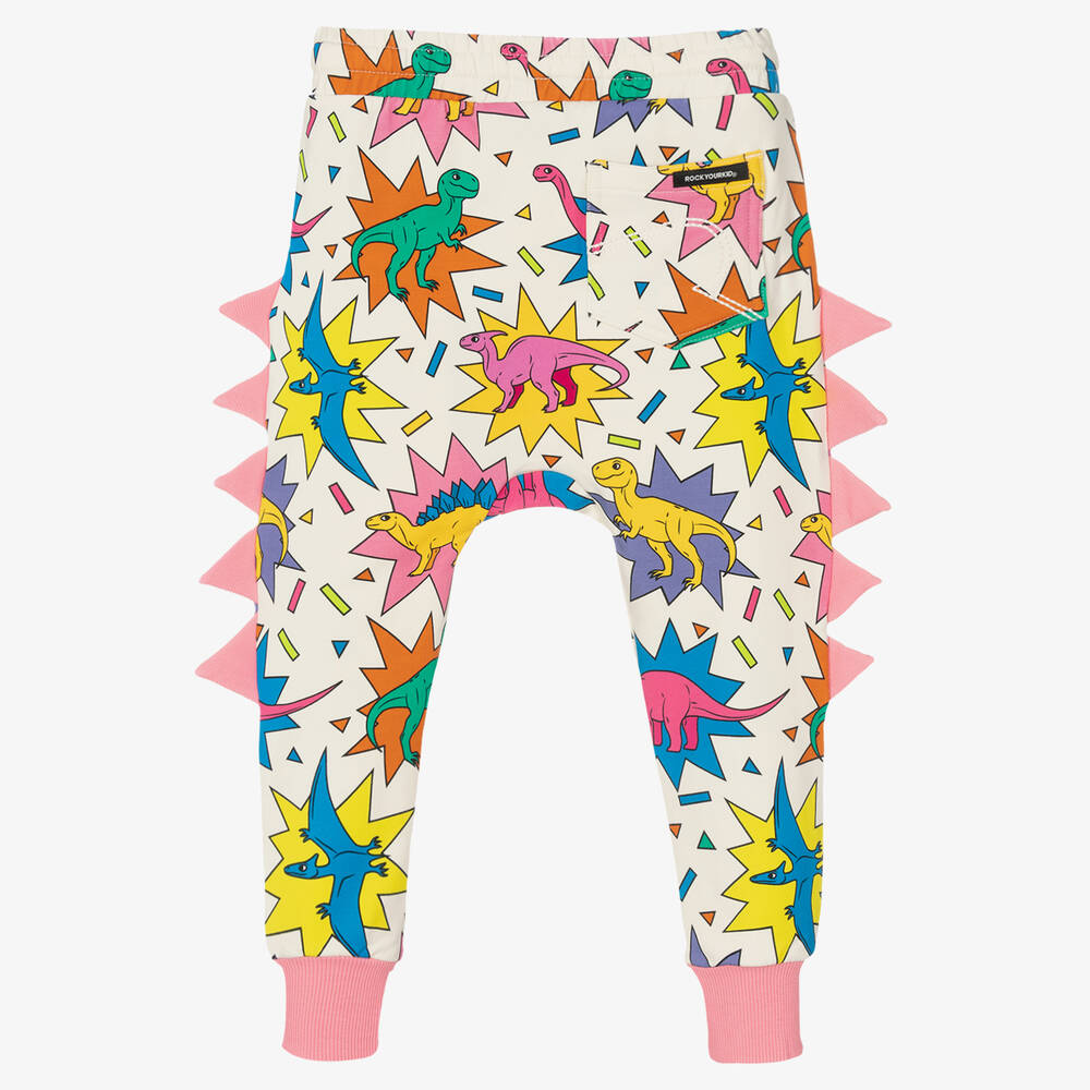 Rock Your Baby-Хлопковые джоггеры с динозаврами для девочек | Childrensalon Outlet