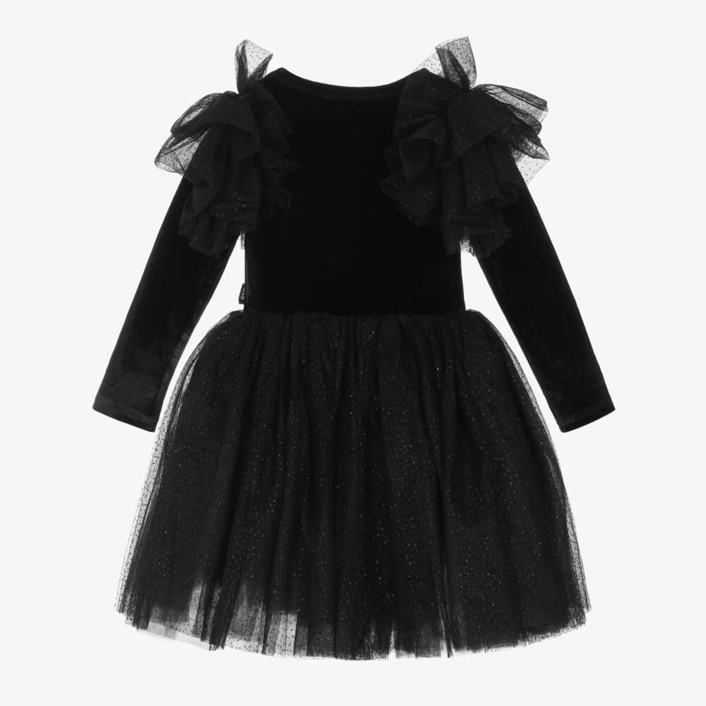 Rock Your Baby-Girls Elegant Black Velvet & Tulle Frock | Childrensalon Outlet