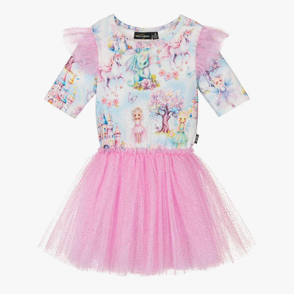 Rock Your Baby-Girls Fairyland Pink Tulle Dress | Childrensalon Outlet