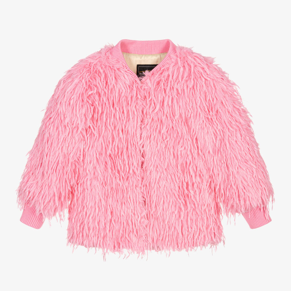 Rock Your Baby-Girls Faux Feather Pink Jacket | Childrensalon Outlet