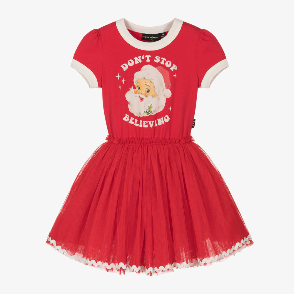 Rock Your Baby-فستان تول وجيرسي لون أحمر | Childrensalon Outlet