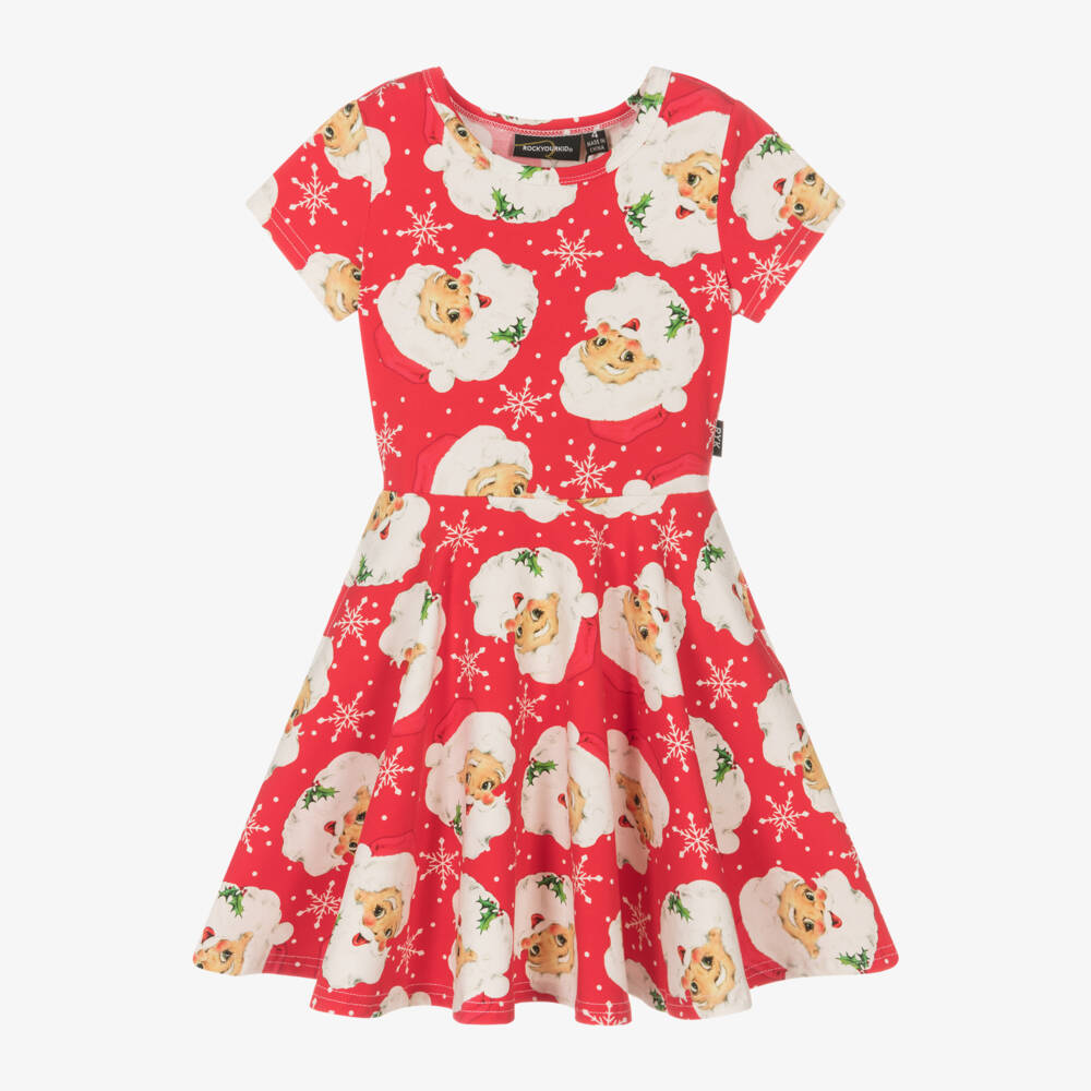 Rock Your Baby-Girls Festive Red Santa Dress | Childrensalon Outlet