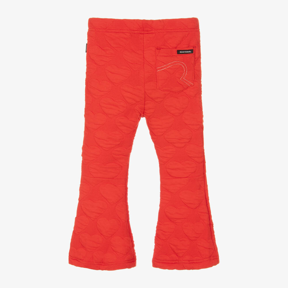 Rock Your Baby-Girls Flared Red Heart Trousers | Childrensalon Outlet