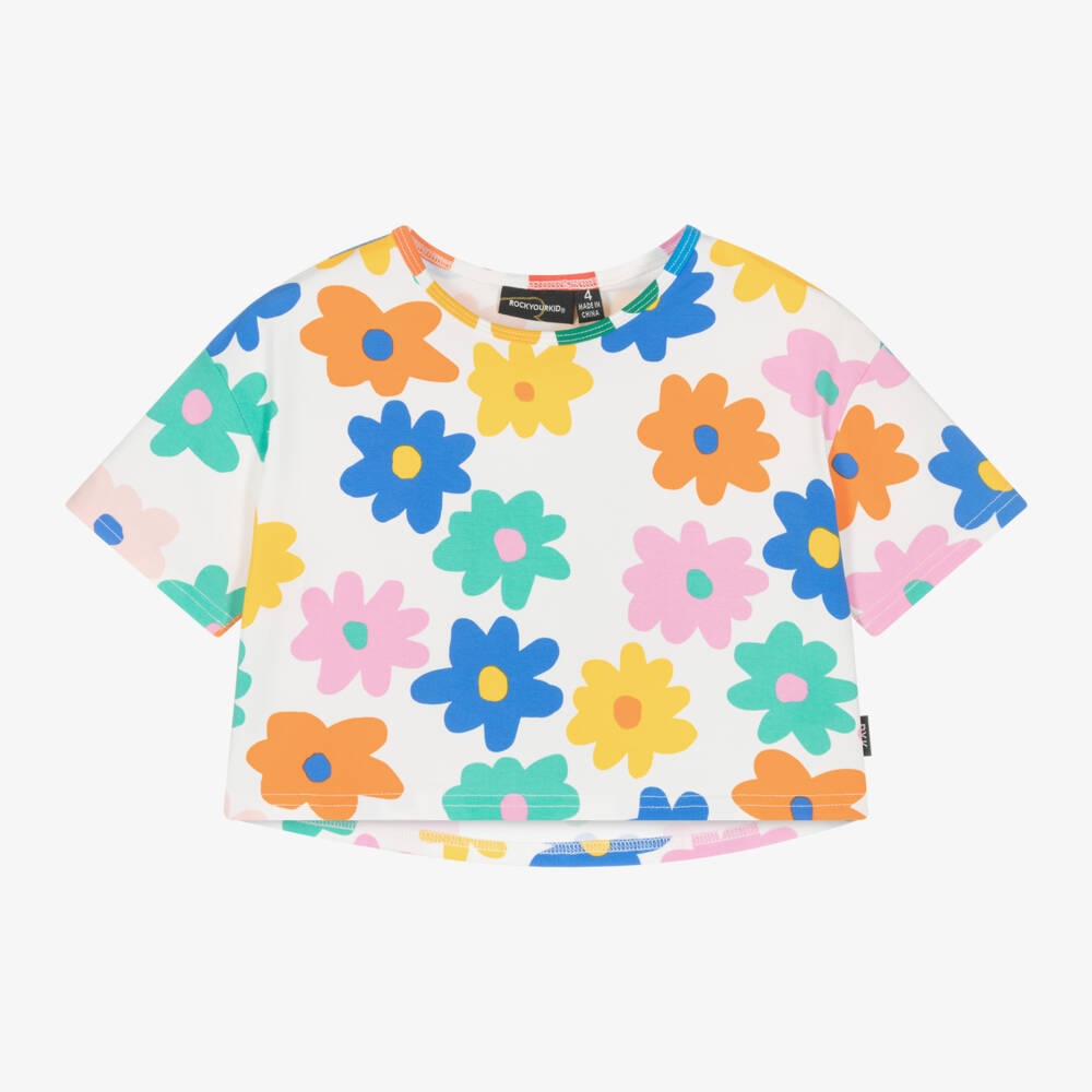 Rock Your Baby-Girls Floral Crop T-Shirt | Childrensalon Outlet