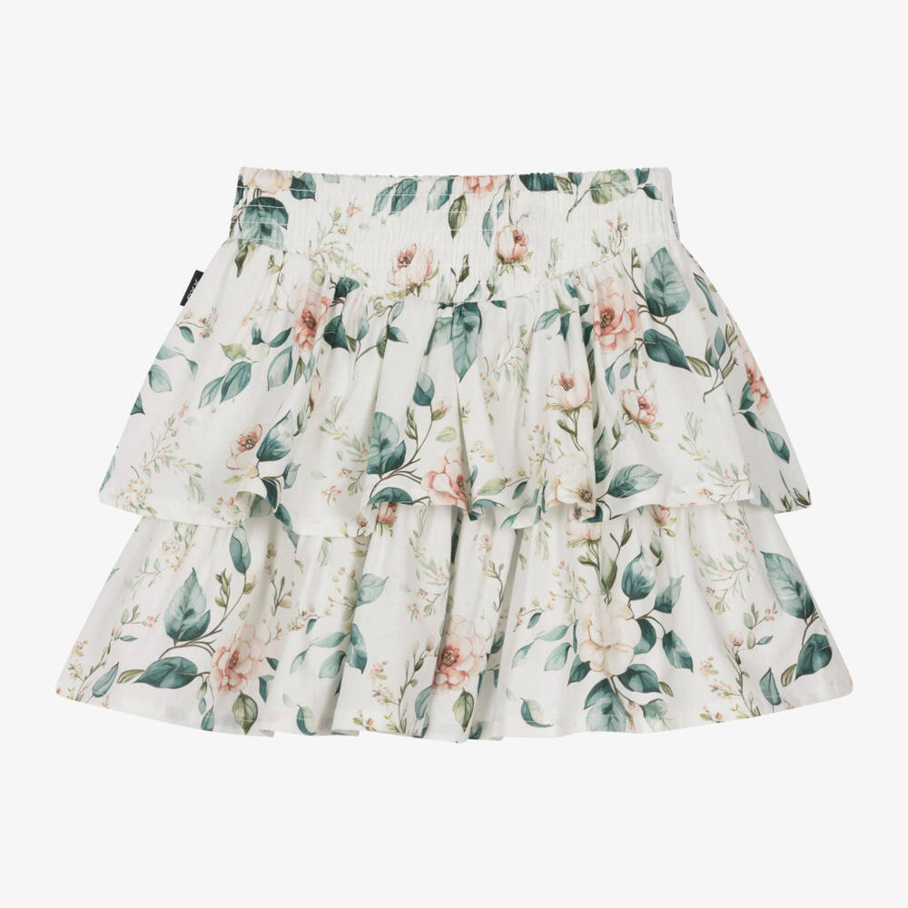 Rock Your Baby-Girls Floral Ivory Cotton Skirt | Childrensalon Outlet