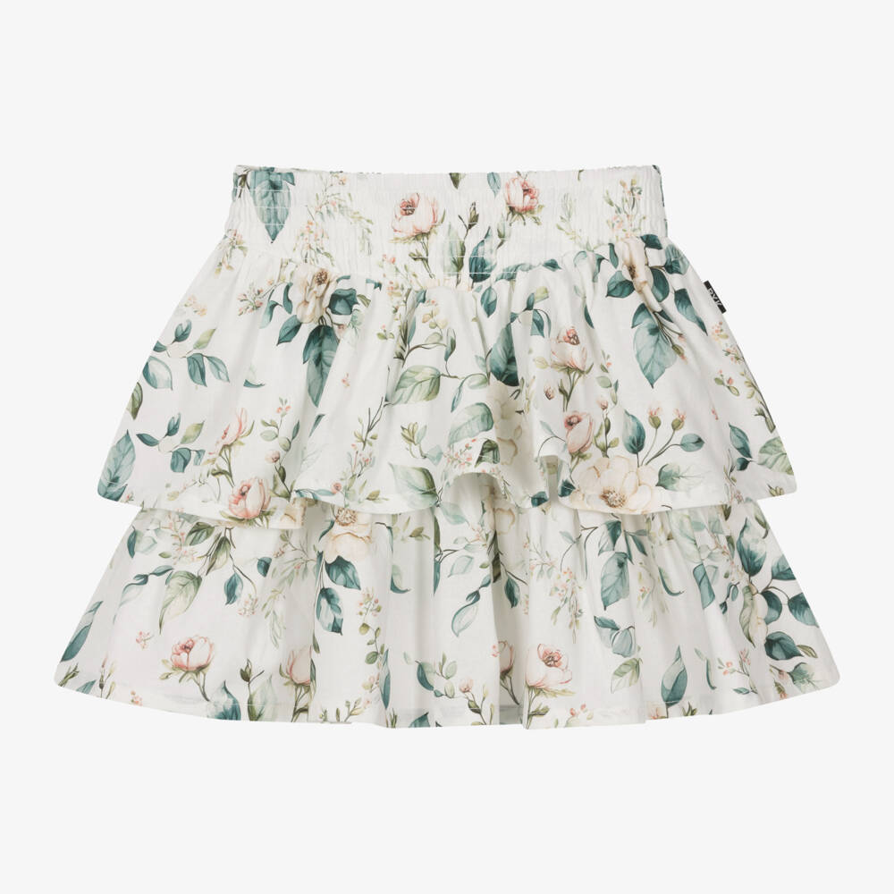Rock Your Baby-Girls Floral Ivory Cotton Skirt | Childrensalon Outlet