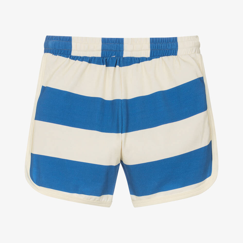 Rock Your Baby-Girls Ivory & Blue Striped Cotton Shorts | Childrensalon Outlet