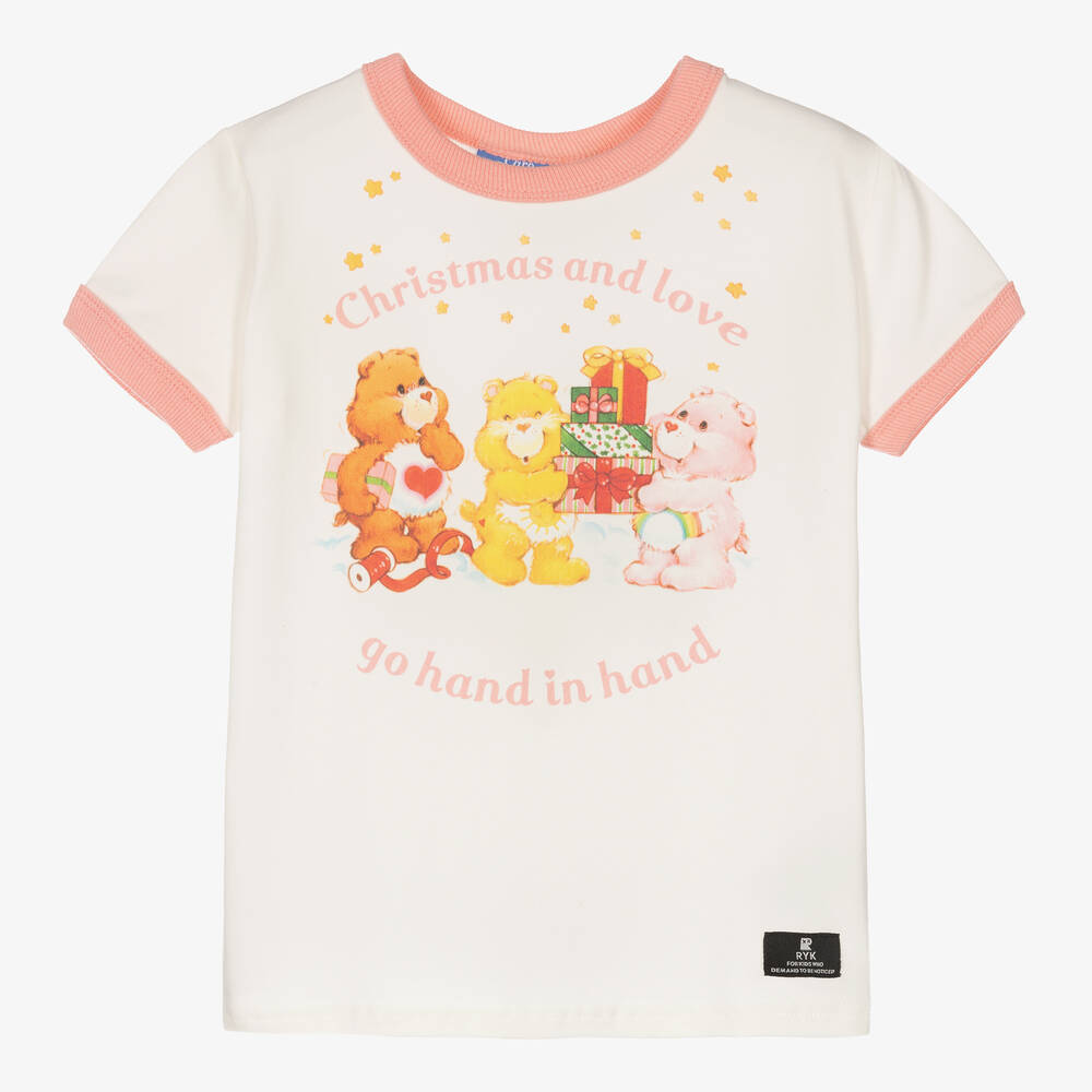Rock Your Baby - Girls Ivory Care Bears T-Shirt | Childrensalon