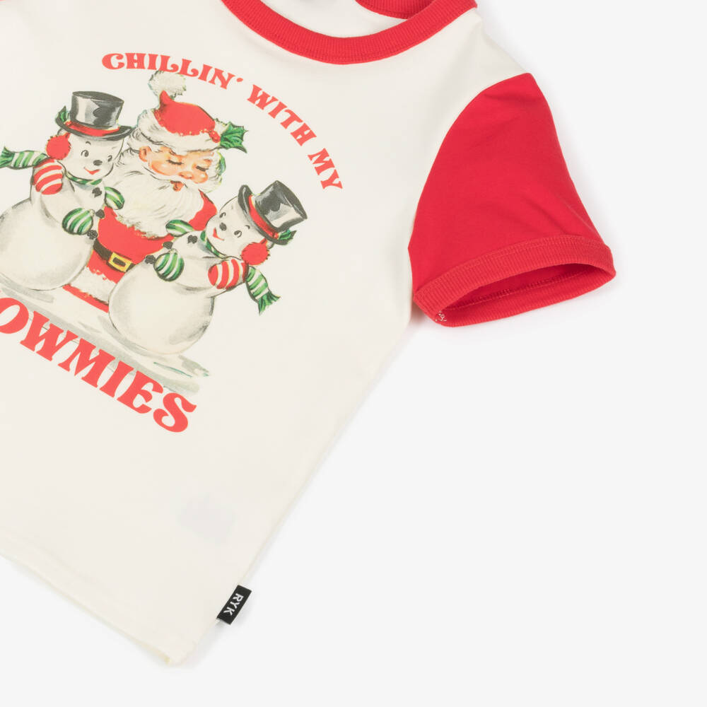 Rock Your Baby-Girls Ivory Christmas T-Shirt | Childrensalon Outlet