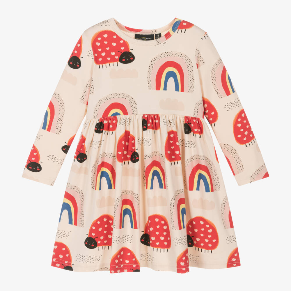 Rock Your Baby-Girls Ivory Cotton Bug Dress | Childrensalon Outlet