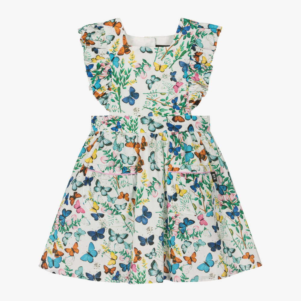 Rock Your Baby-Girls Ivory Cotton Butterfly Dress | Childrensalon Outlet