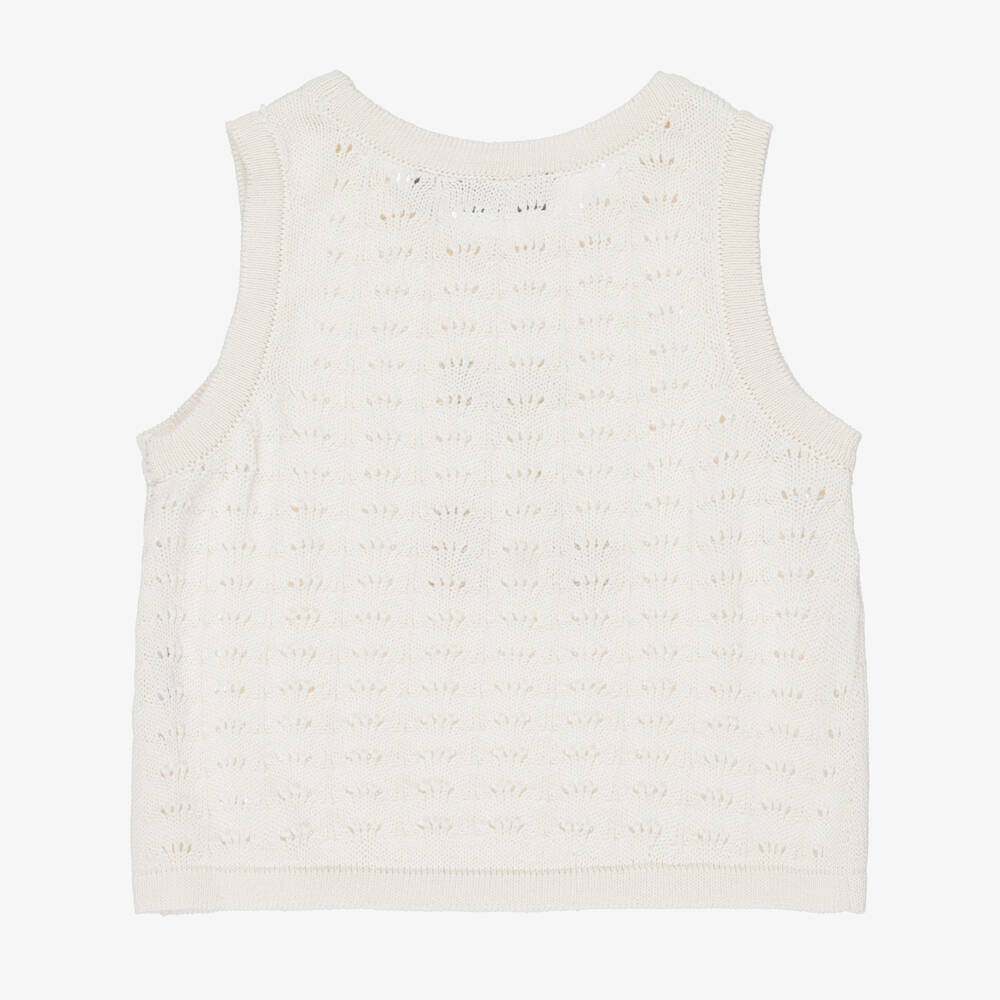 Rock Your Baby-Girls Ivory Cotton Cherry Tank Top | Childrensalon Outlet