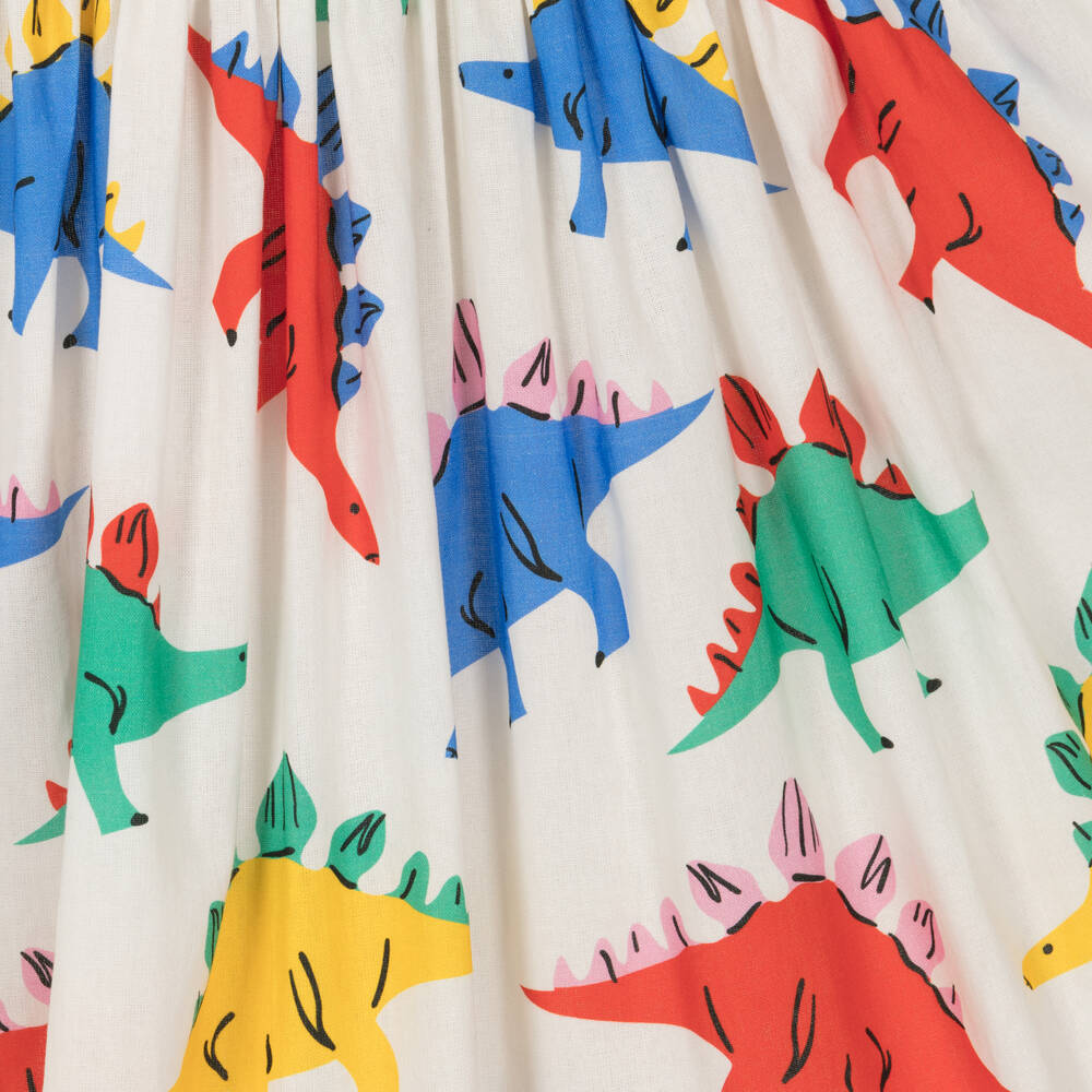 Rock Your Baby Girls Ivory Cotton Dinosaur Dress