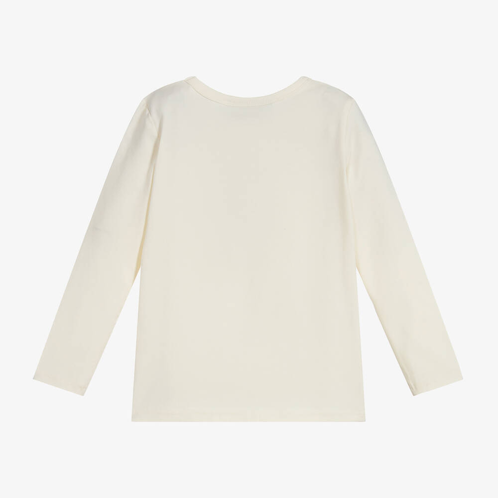 Rock Your Baby-توب قطن جيرسي لون عاجي للبنات | Childrensalon Outlet