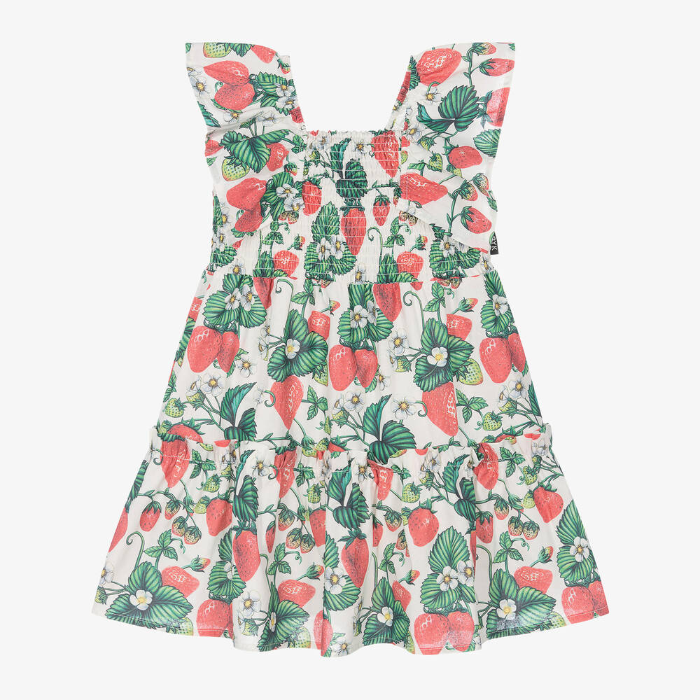 Rock Your Baby-Girls Ivory Cotton Maletto Strawberry Dress | Childrensalon Outlet