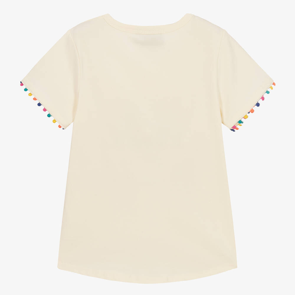 Rock Your Baby-Girls Ivory Cotton Rainbow T-Shirt | Childrensalon Outlet