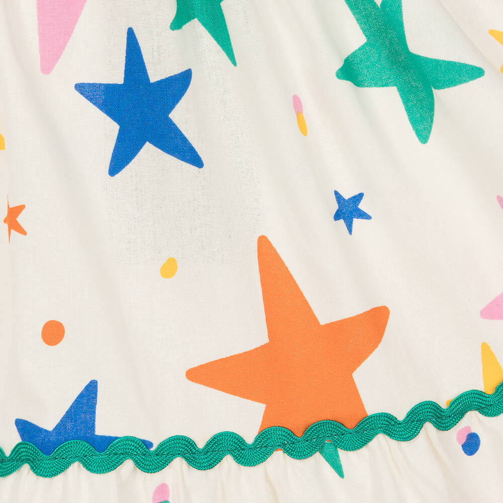 Rock Your Baby-Girls Ivory Cotton Stars Tiered Dress | Childrensalon Outlet