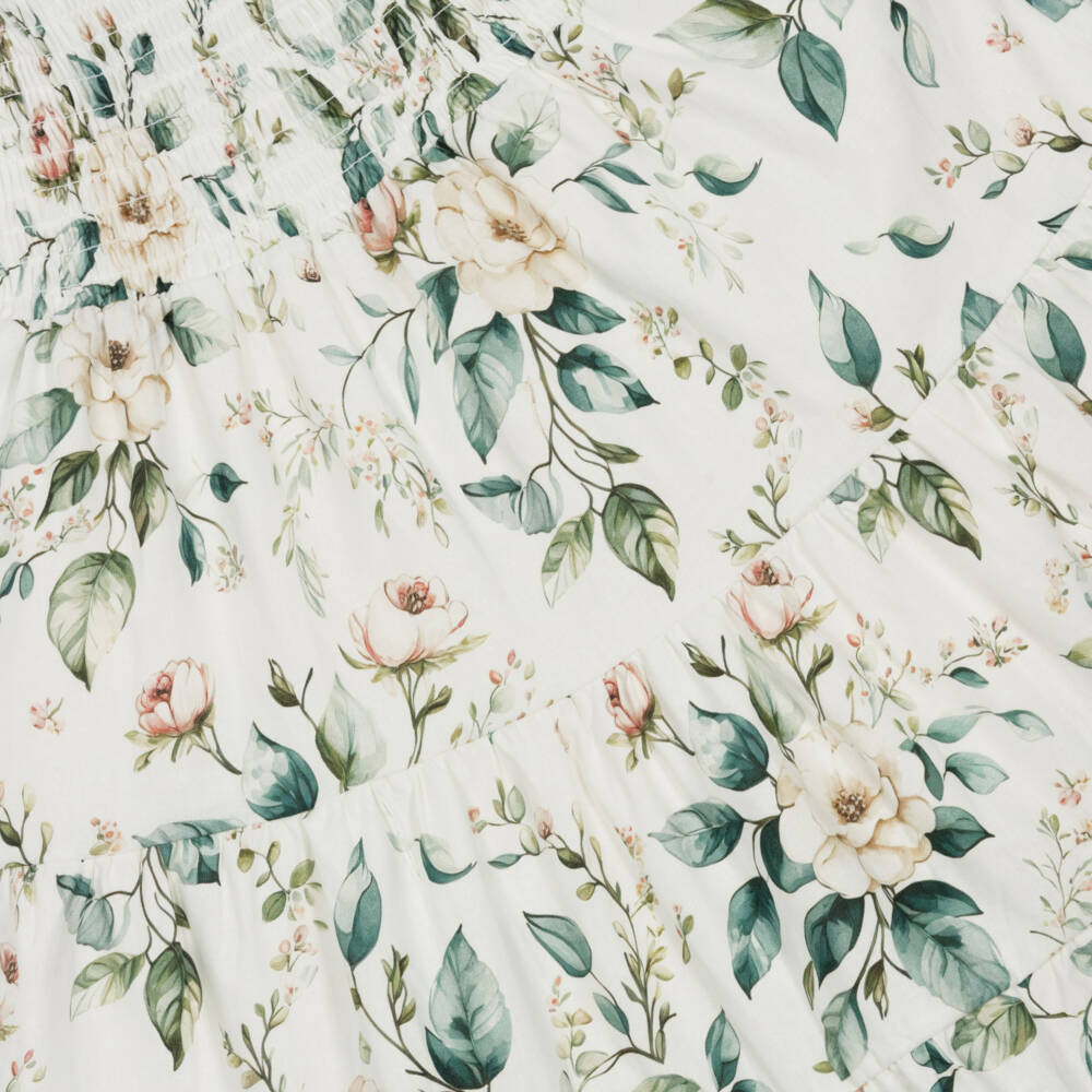 Rock Your Baby-فستان بطبعة ورود قطن لون عاجي | Childrensalon Outlet