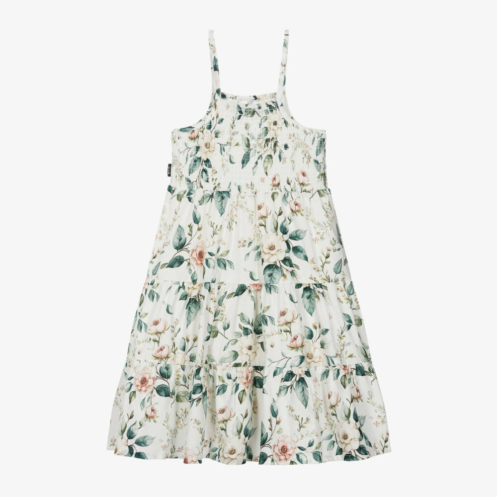 Rock Your Baby-فستان بطبعة ورود قطن لون عاجي | Childrensalon Outlet