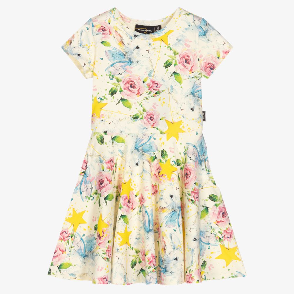 Rock Your Baby - Girls Ivory Floral Dress | Childrensalon