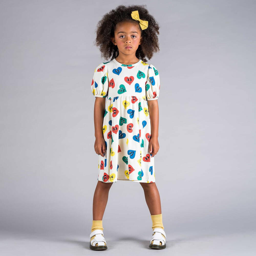 Rock Your Baby-Girls Ivory Happy Heart Dress | Childrensalon Outlet