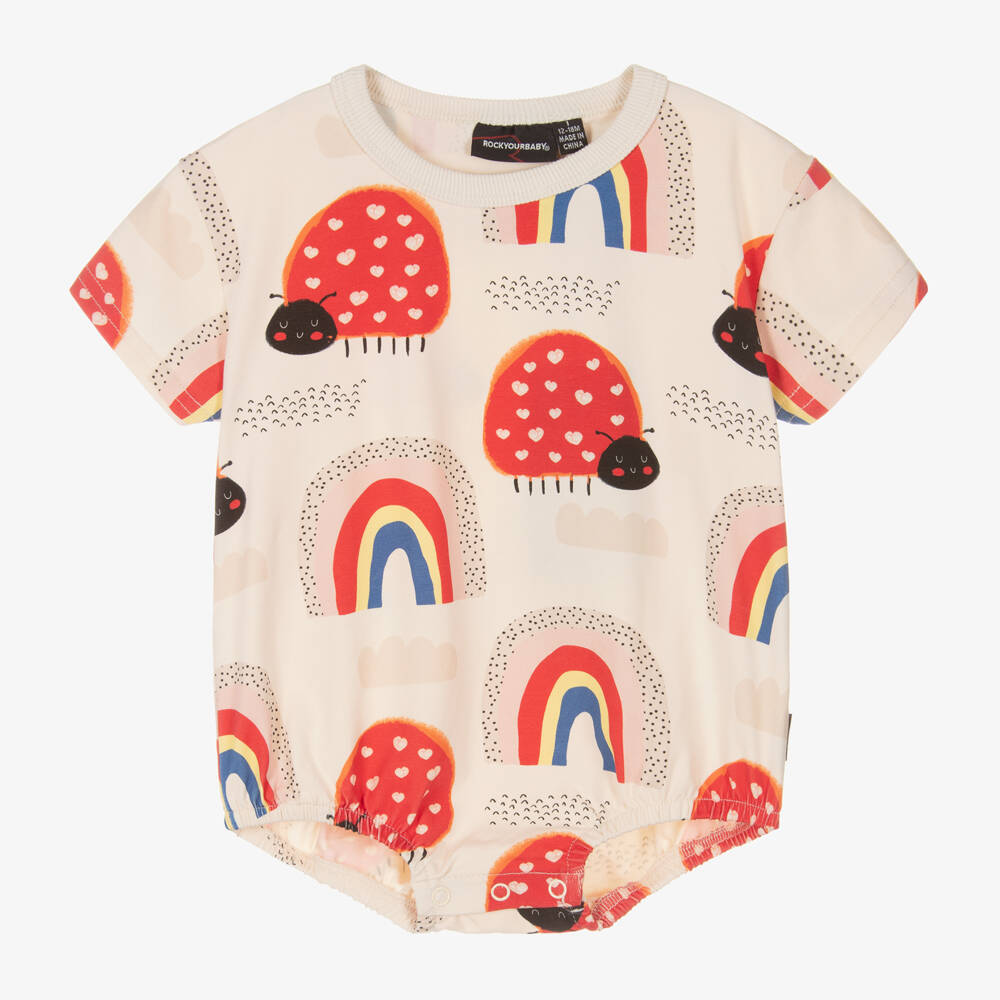 Rock Your Baby-Girls Ivory Ladybird Bodysuit | Childrensalon Outlet