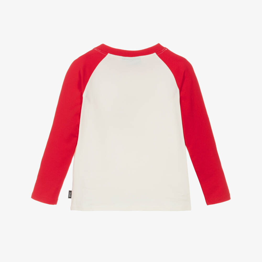 Rock Your Baby-Girls Ivory & Red Cotton Holly Jolly Festive Top | Childrensalon Outlet