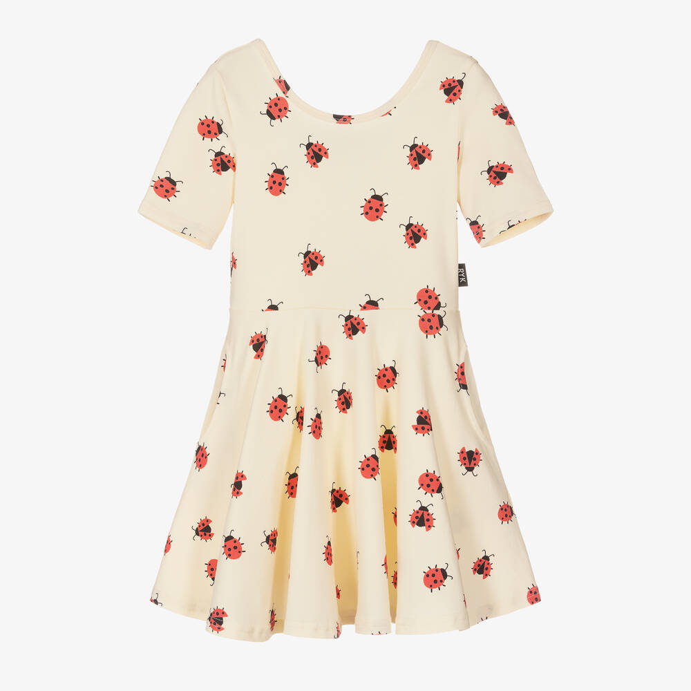 Rock Your Baby-Girls Ivory & Red Cotton Ladybug Dress | Childrensalon Outlet
