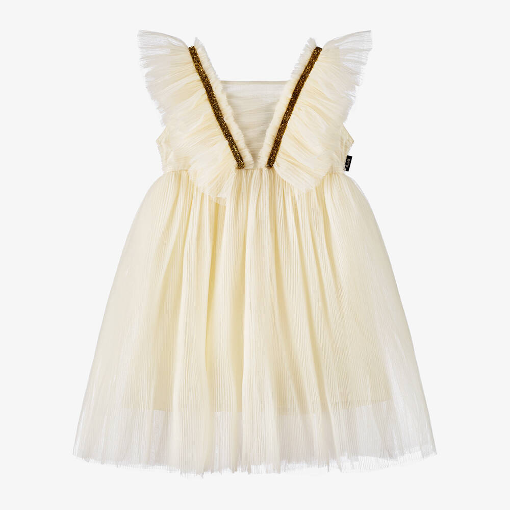Rock Your Baby-Girls Ivory Ruffle Tulle Dress | Childrensalon Outlet