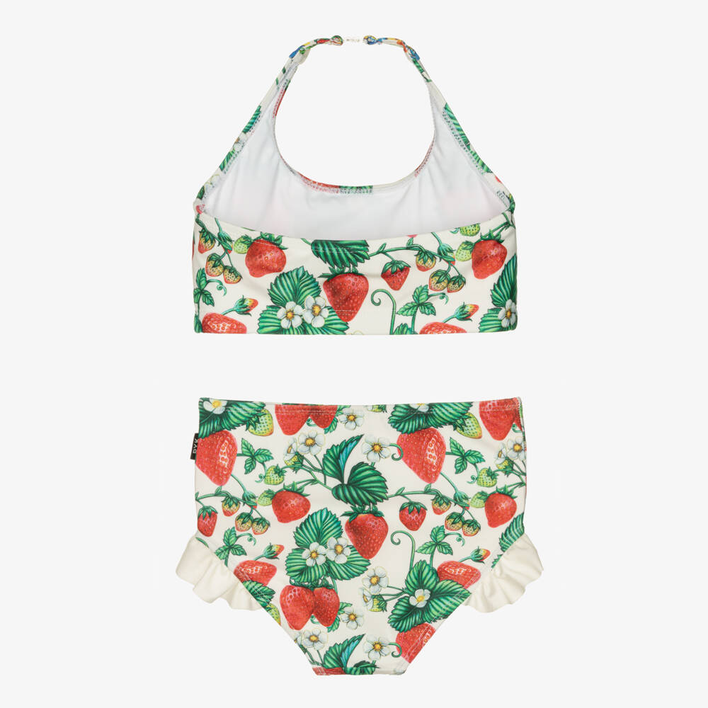 Rock Your Baby-Girls Ivory Strawberry Print Bikini | Childrensalon Outlet