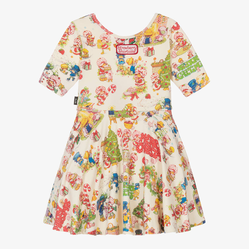 Rock Your Baby-Girls Ivory Strawberry Shortcake Festive Dress | Childrensalon Outlet