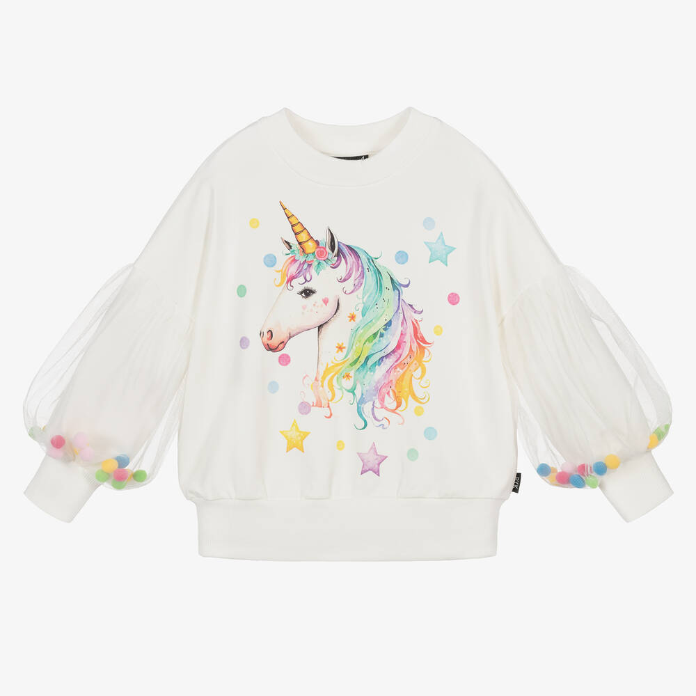 Rock Your Baby-Girls Ivory Unicorn Cotton Sweatshirt | Childrensalon Outlet