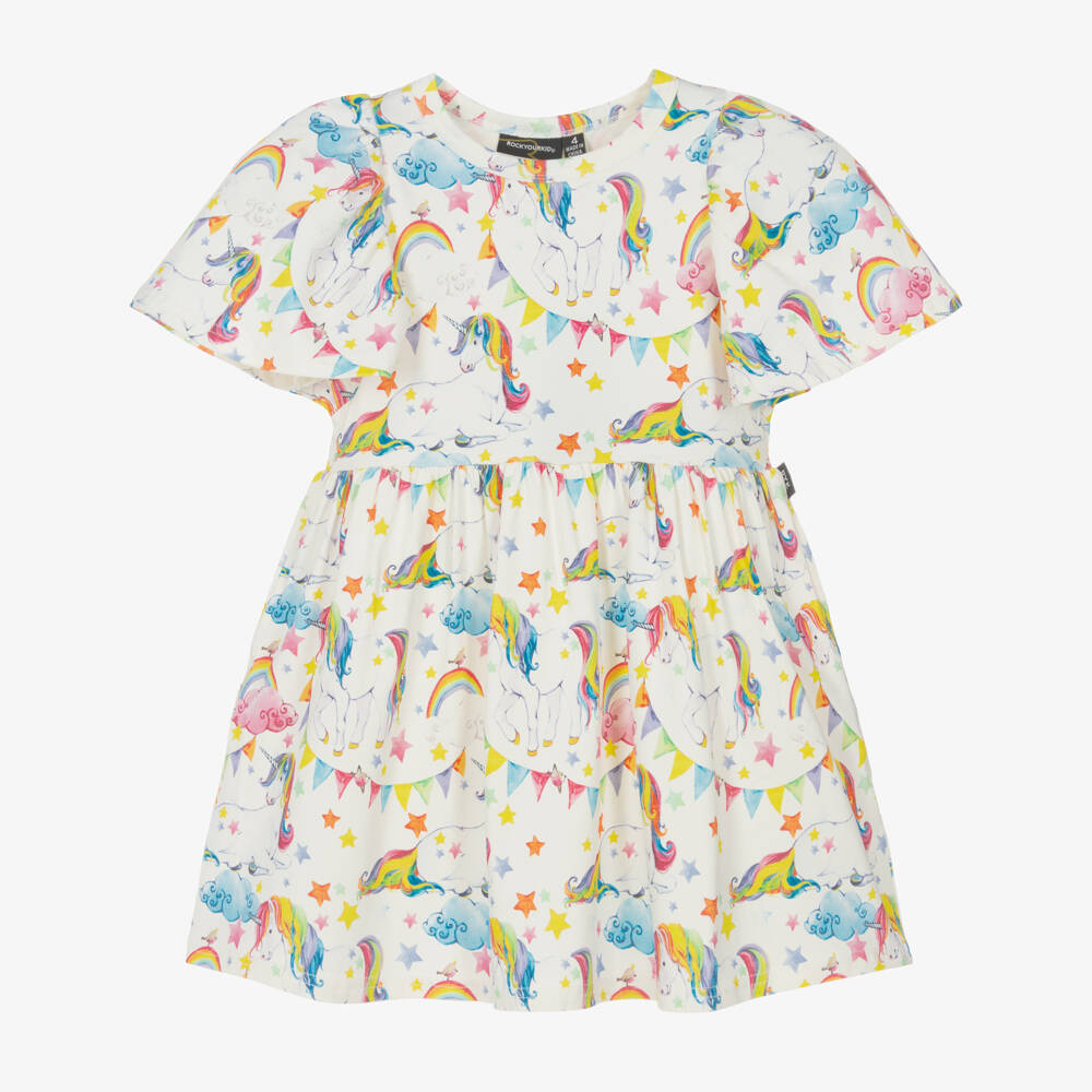 Rock Your Baby-Кремовое платье Единорог для девочек | Childrensalon Outlet