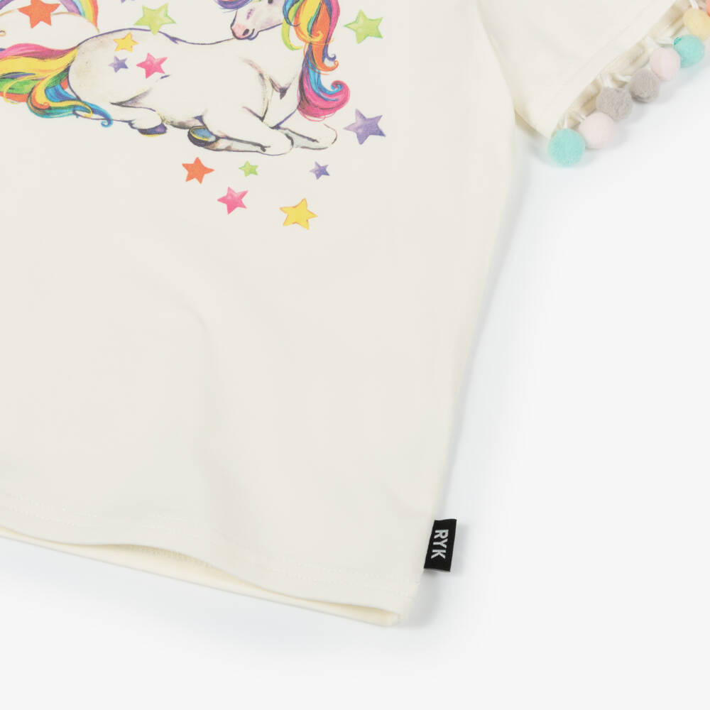 Rock Your Baby-Girls Ivory Unicorn Magic Tee | Childrensalon Outlet