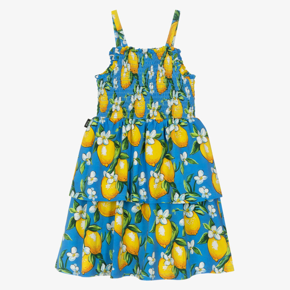 Rock Your Baby-Girls Lemon Blue Summer Sundress | Childrensalon Outlet