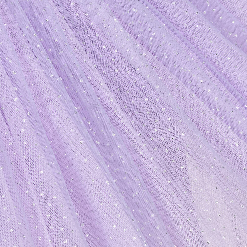 روك يور بيبي-فستان قطن جيرسي وتول لون بنفسجي | Childrensalon Outlet