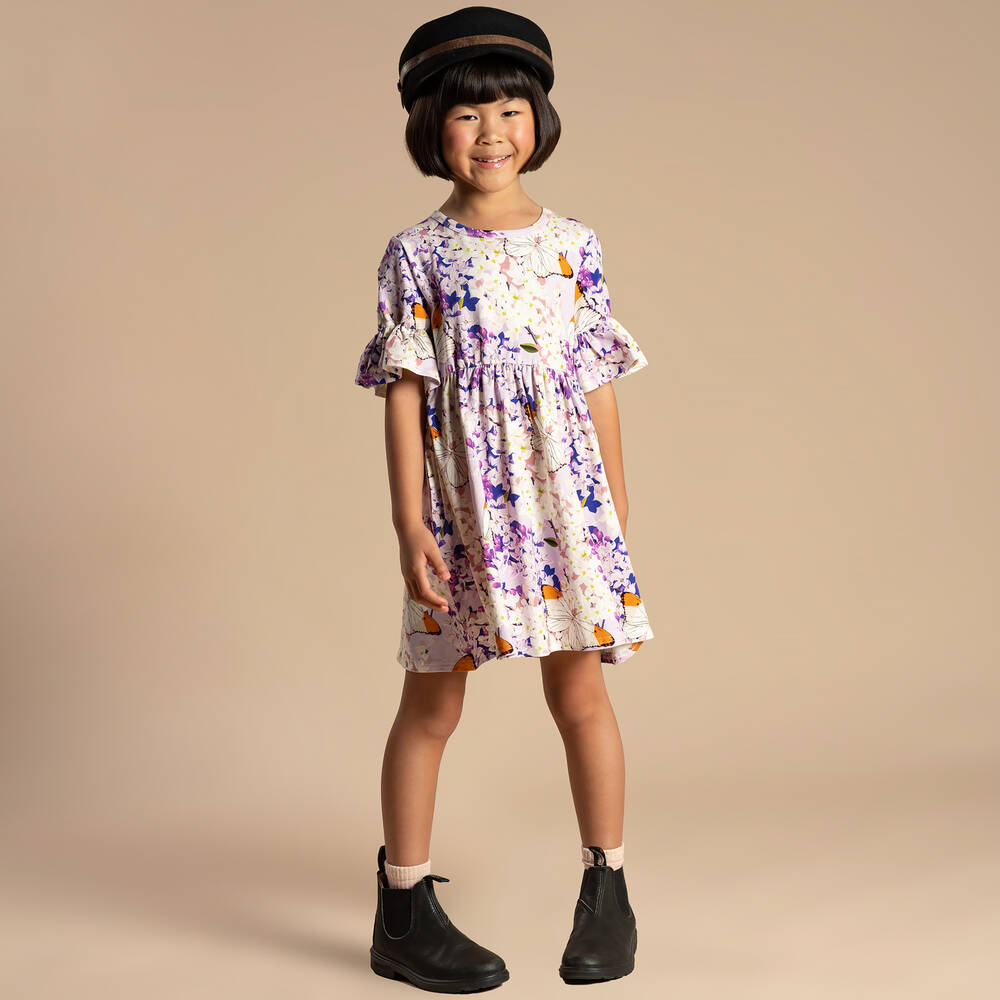 Rock Your Baby - Girls Lilac Purple Floral Dress | Childrensalon Outlet