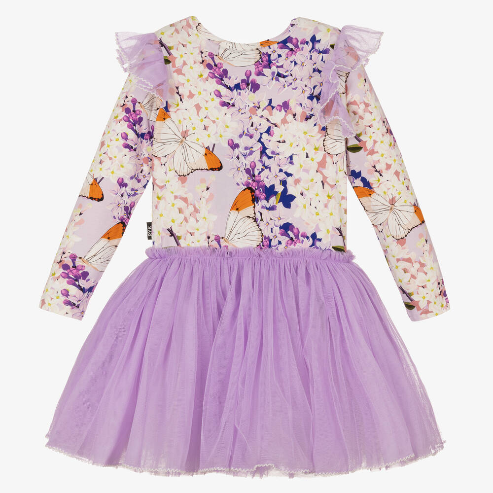Rock Your Baby-Фиолетовое платье с цветами и рюшами | Childrensalon Outlet