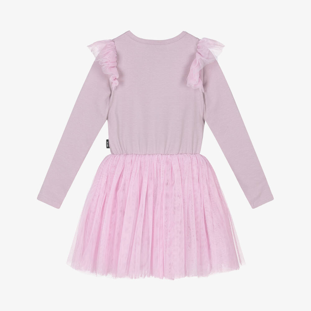Rock Your Baby-Girls Lilac Unicorn Cotton Jersey & Tulle Dress | Childrensalon Outlet