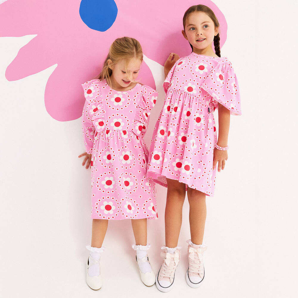 Rock Your Baby-فستان قطني بنقشة زهور بألوان الباستيل للبنات | Childrensalon Outlet