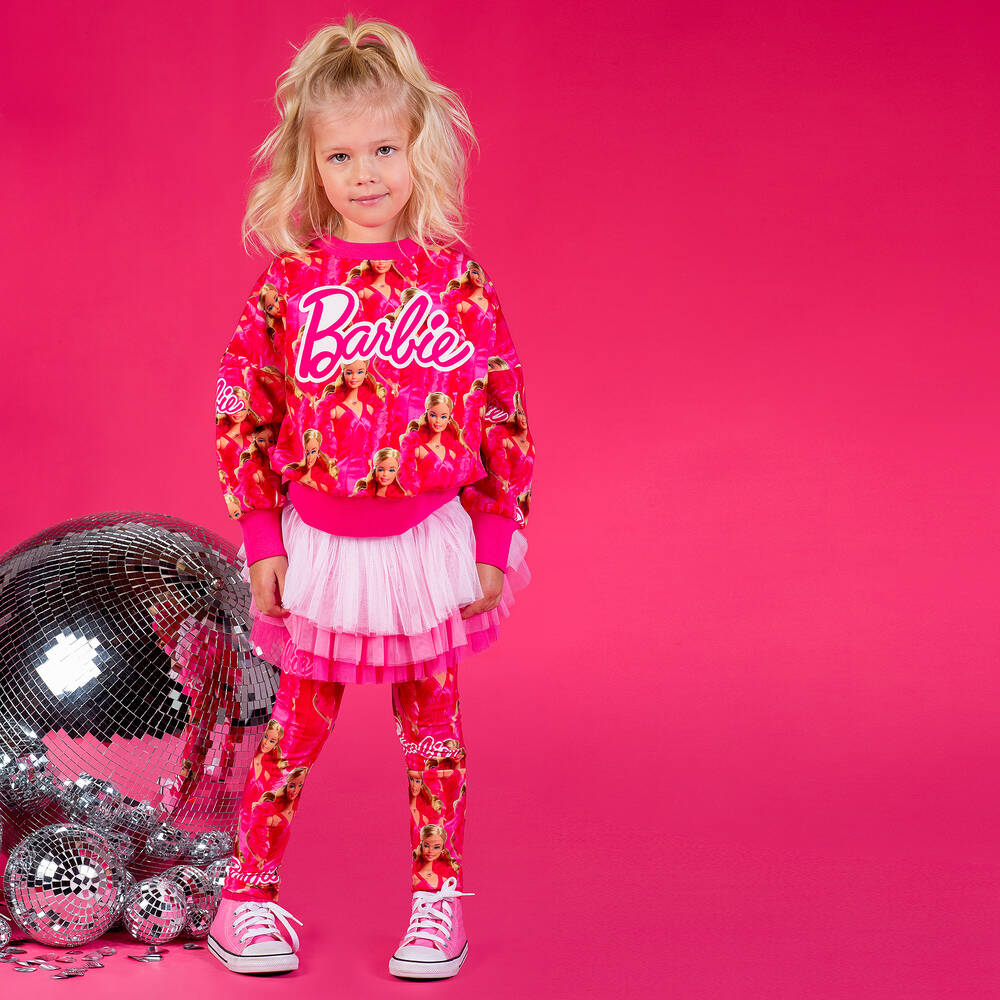 Rock Your Baby-Girls Pink Barbie Doll Cotton Sweatshirt | Childrensalon Outlet