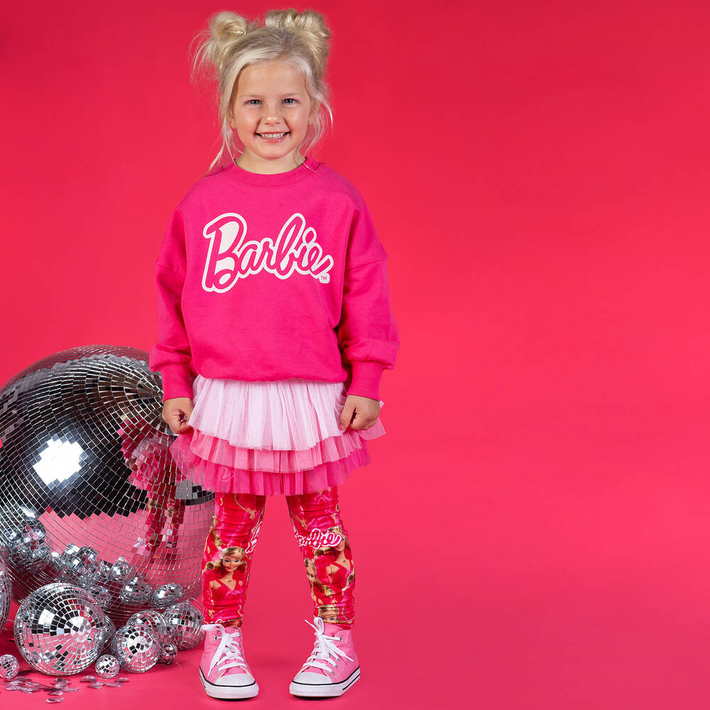 Rock Your Baby-Girls Pink Barbie Doll Tutu Leggings | Childrensalon Outlet