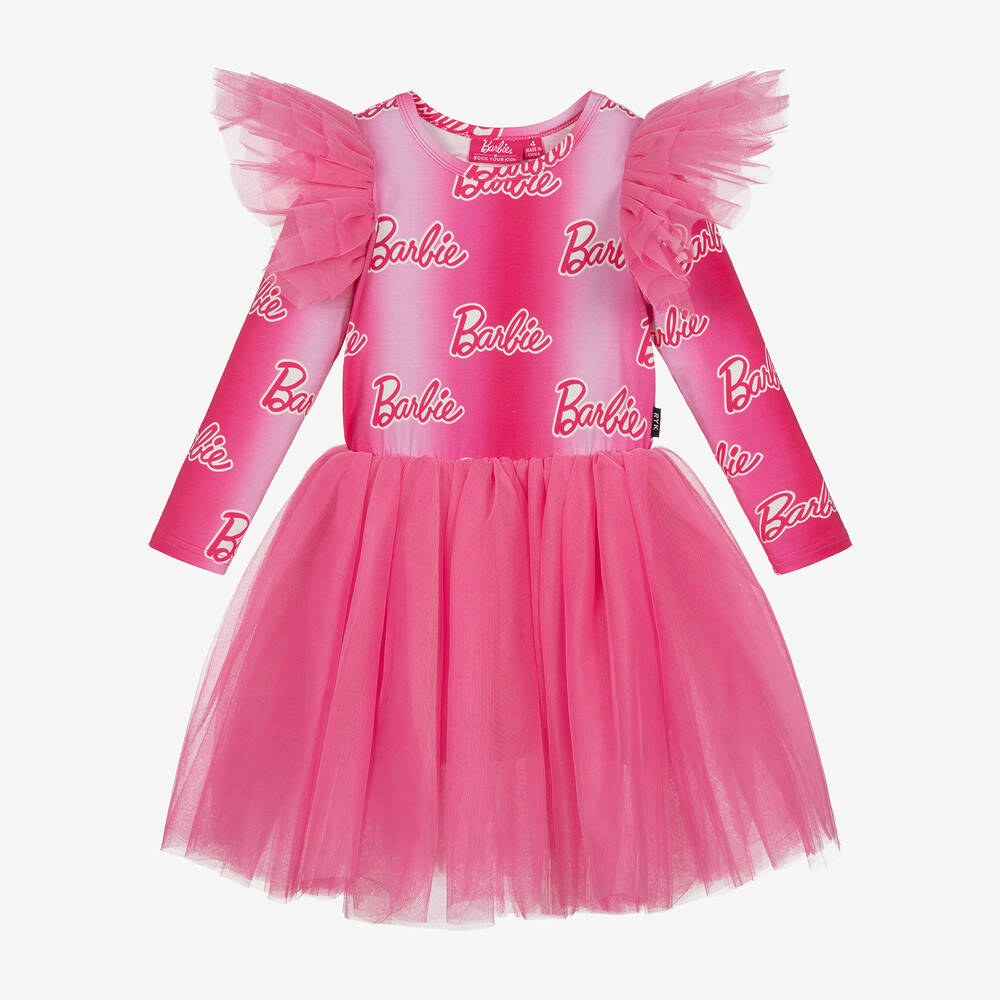 Girls Pink Barbie Tutu Dress