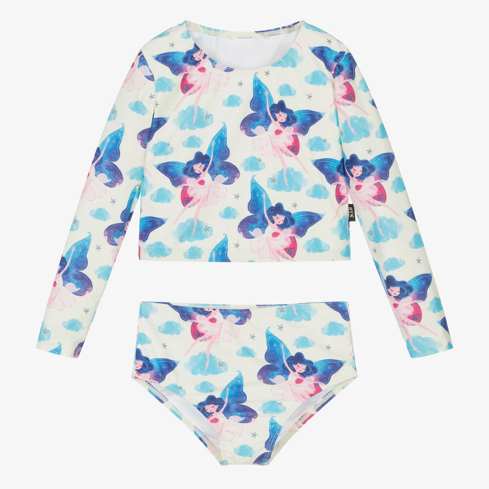 Rock Your Baby - Tankini rose et bleu fées (UPF50+) | Childrensalon