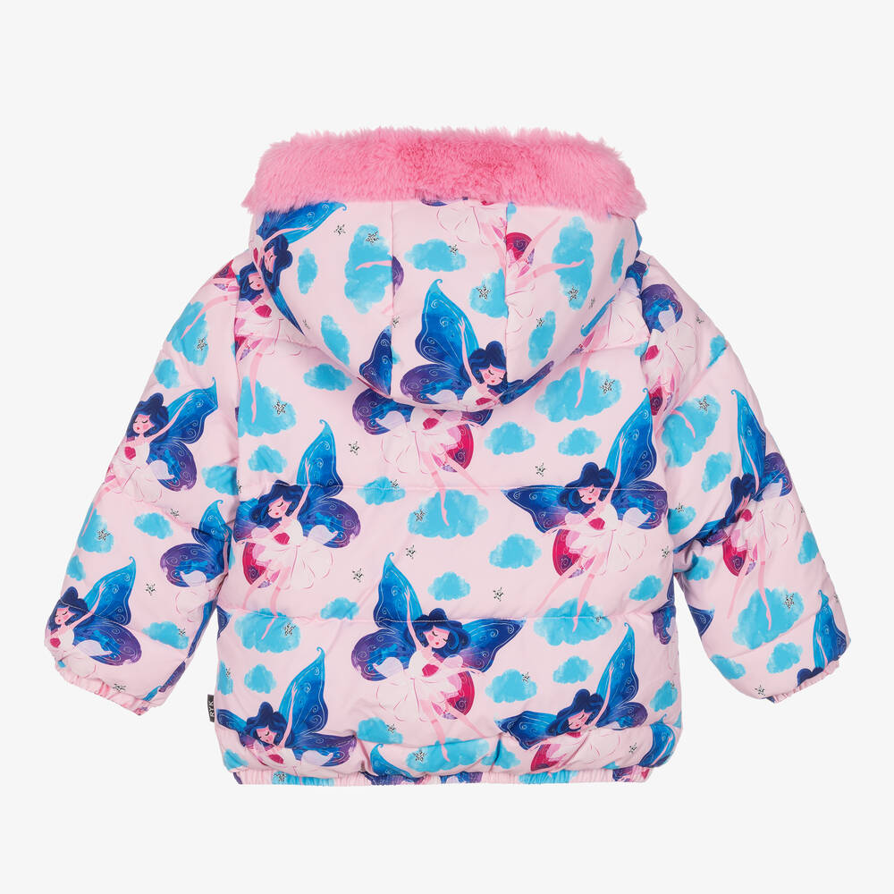 Rock Your Baby-Girls Pink & Blue Fairy Puffer Coat | Childrensalon Outlet