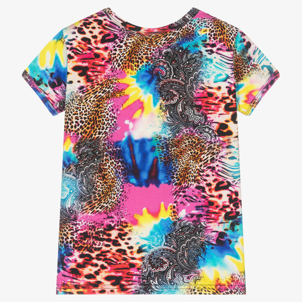 Rock Your Baby-Girls Pink & Blue Leopard T-Shirt | Childrensalon Outlet