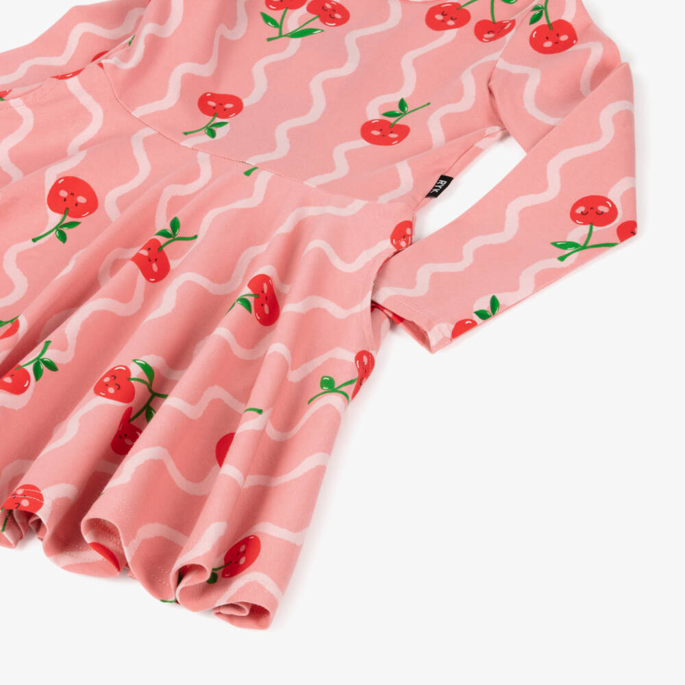 Rock Your Baby-Girls Pink Cherry Print Cotton Jersey Dress | Childrensalon Outlet