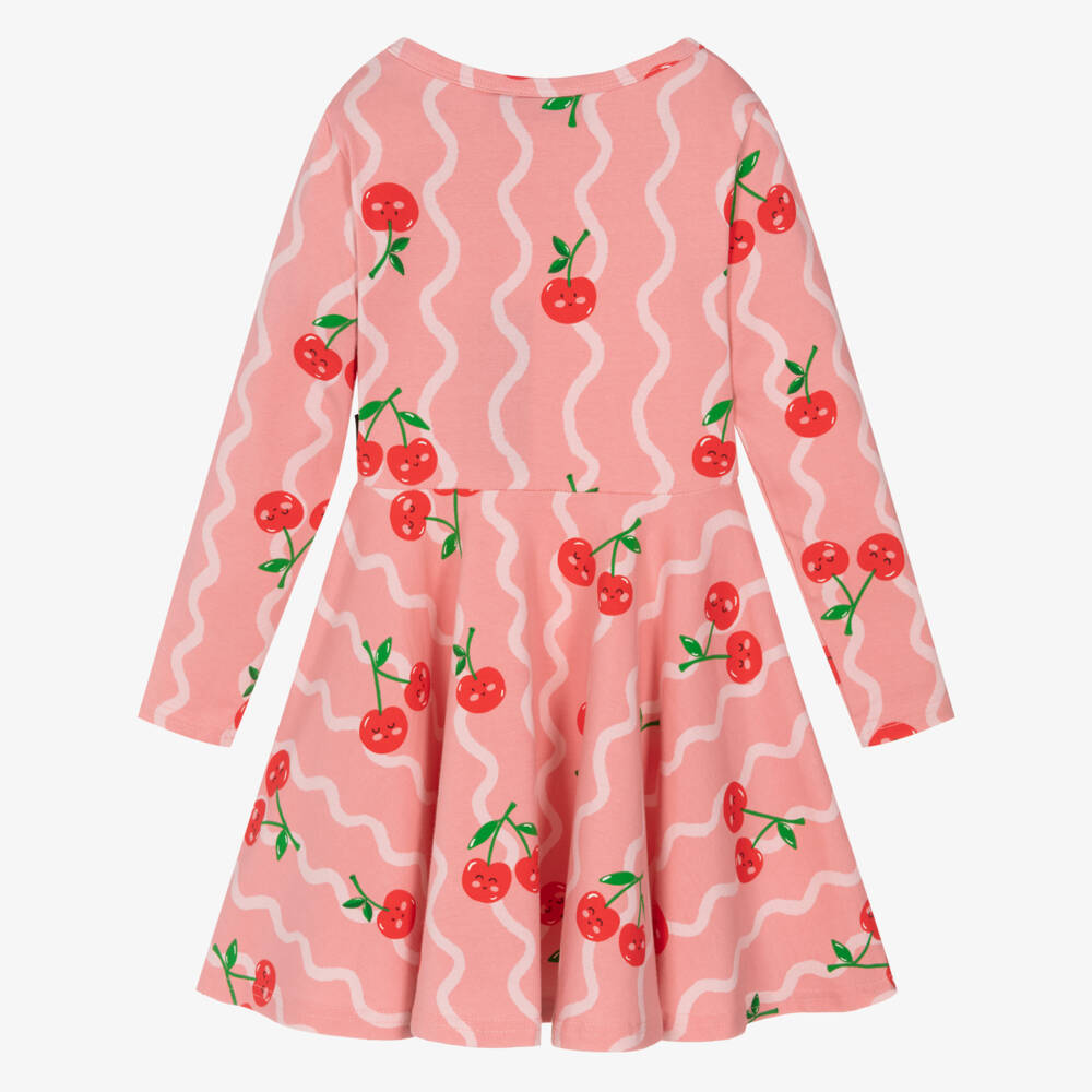 Rock Your Baby-Girls Pink Cherry Print Cotton Jersey Dress | Childrensalon Outlet