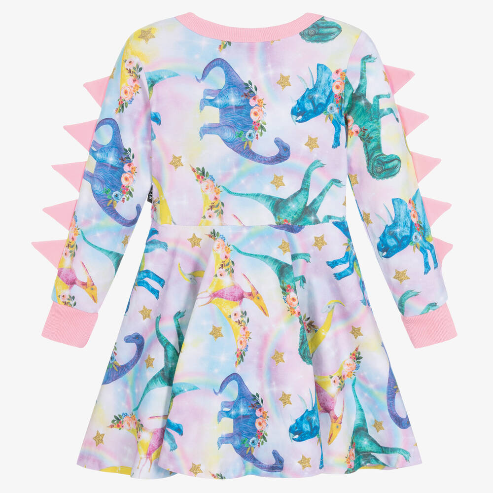 Rock Your Baby-Girls Pink Cotton Dinosaur Parade Dress | Childrensalon Outlet